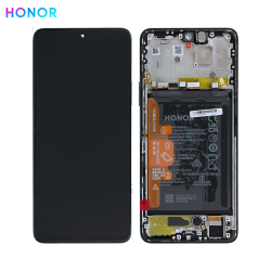 Bloc Écran Complet avec Châssis et Batterie Original Honor Magic 4 Lite 4G 0235AAMB 0235ABSK 0235ACGA Noir Minuit