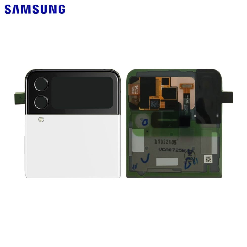 Cache Arrière Original Samsung Galaxy Z Flip 4 5G F721 (Supérieur) GH97-27947F Blanc