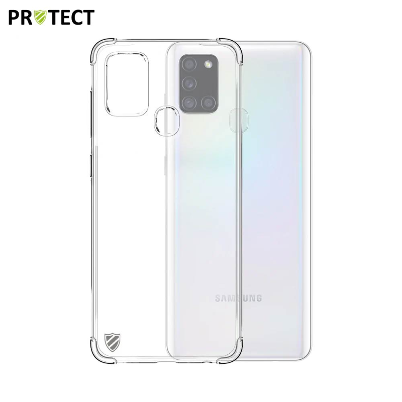 Coque Silicone Renforcée PROTECT pour Samsung Galaxy A21S A217F Transparent