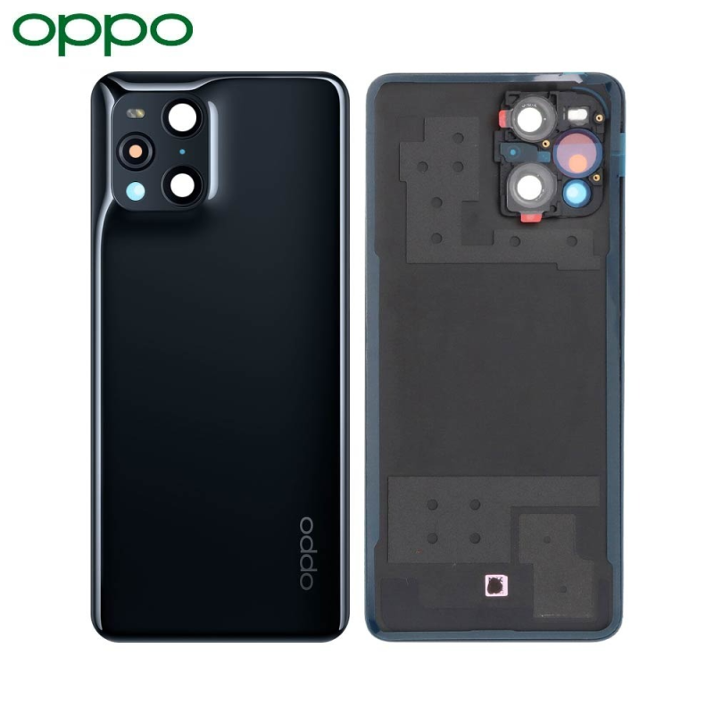 Cache Arrière Original OPPO Find X3 Pro 6561752 Noir Brillant