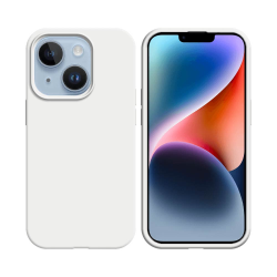 Coque Silicone Compatible pour Apple iPhone 14 ( 09) Blanc