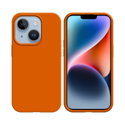 Coque Silicone Compatible pour Apple iPhone 14 ( 13) Orange