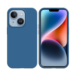 Coque Silicone Compatible pour Apple iPhone 14 ( 20) Bleu Marine