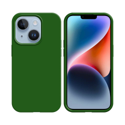 Coque Silicone Compatible pour Apple iPhone 14 ( 64) Vert Foncé