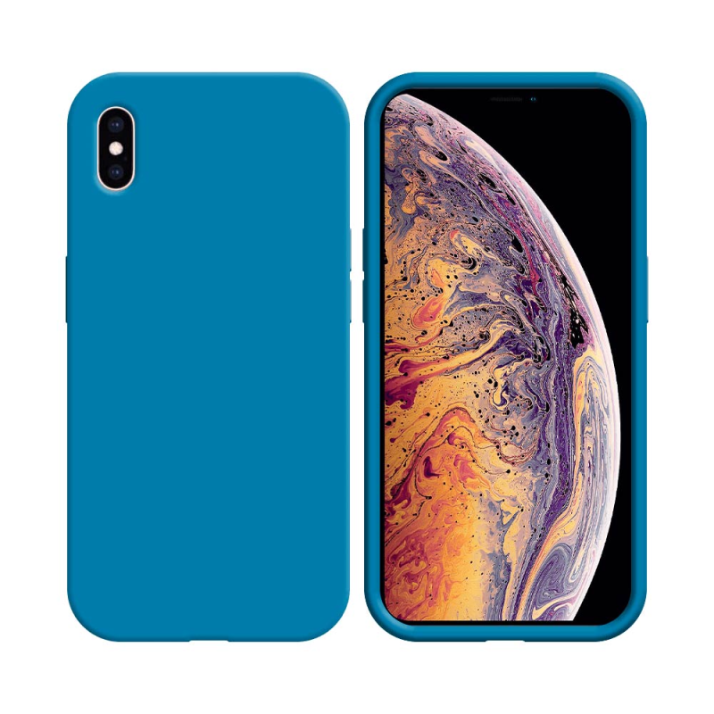Coque Silicone Compatible pour Apple iPhone XS Max ( 16) Bleu Ciel