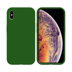 Coque Silicone Compatible pour Apple iPhone XS Max ( 64) Vert Foncé