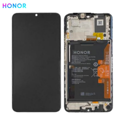 Bloc Écran Complet avec Châssis et Batterie Original Honor X7a 0235AENA Noir Minuit