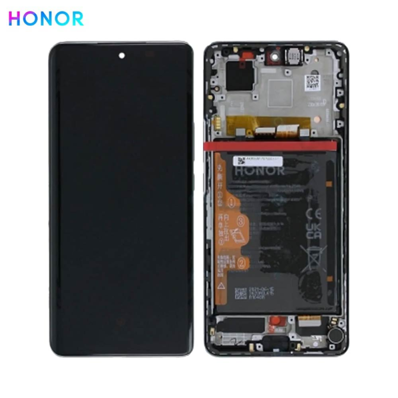 Bloc Écran Complet avec Châssis et Batterie Original Honor 50 02354GLX Cristal de Glace