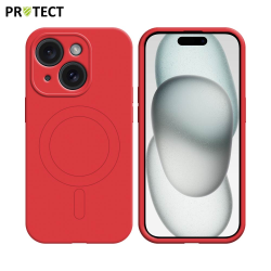 Coque de Protection MagSafe IZ001 PROTECT pour Apple iPhone 15 Plus Rouge