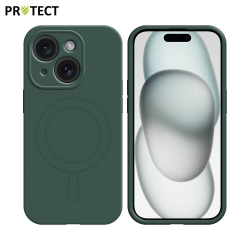 Coque de Protection MagSafe IZ001 PROTECT pour Apple iPhone 15 Plus Vert Foncé