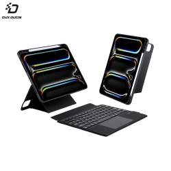 Housse de Protection avec Clavier Rétroéclairé DK Dux Ducis pour Apple iPad Pro 11\" M4 (5e génération) AZERTY Noir