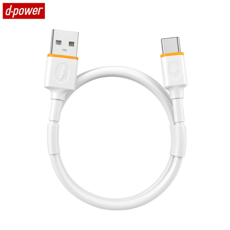 Câble Data USB vers USB-C d-power F6005 (1m) Blanc