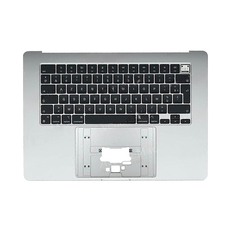 Top Case Apple MacBook Air M2 15\" (2023) A2941/MacBook Air M3 15\" (2024) A3114 sans Rétro-Éclairage AZERTY Argent