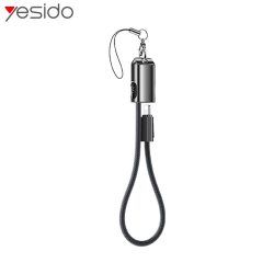 Câble Data USB-C vers Lightning Yesido CA178 Porte Clé Charge Rapide 27W Noir
