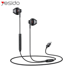 Écouteurs Filaires USB-C Yesido YH49 Noir