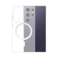 Coque Silicone MagSafe Compatible pour Samsung Galaxy S24 Ultra 5G S928 Transparent