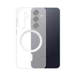 Coque Silicone MagSafe Compatible pour Samsung Galaxy S25 Plus S936 Transparent