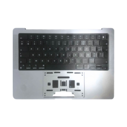 Top Case Apple MacBook Pro Retina 14\" M1 Pro/M1 Max (2021) A2442/MacBook Pro 14\" M2 Pro/M2 Max (2023) A2779 AZERTY Argent