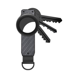 Porte-Clés avec Emplacement Airtag en Carbone Noir