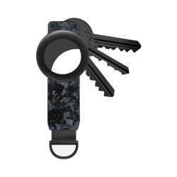 Porte-Clés avec Emplacement Airtag en Carbonne Gris