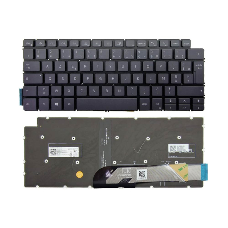 Clavier PC Portable DELL Inspiron 7391/ 7400/ 7405/ 7490/ 7491(2-en-1) (après 2021) AZERTY