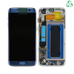 Ecran Tactile Original Refurb avec Châssis (PIEC) Samsung Galaxy S7 Edge G935 Bleu