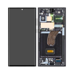 Ecran Tactile Soft Oled avec Châssis Samsung Galaxy S23 Ultra 5G S918 (120Hz) Original size BOE Noir