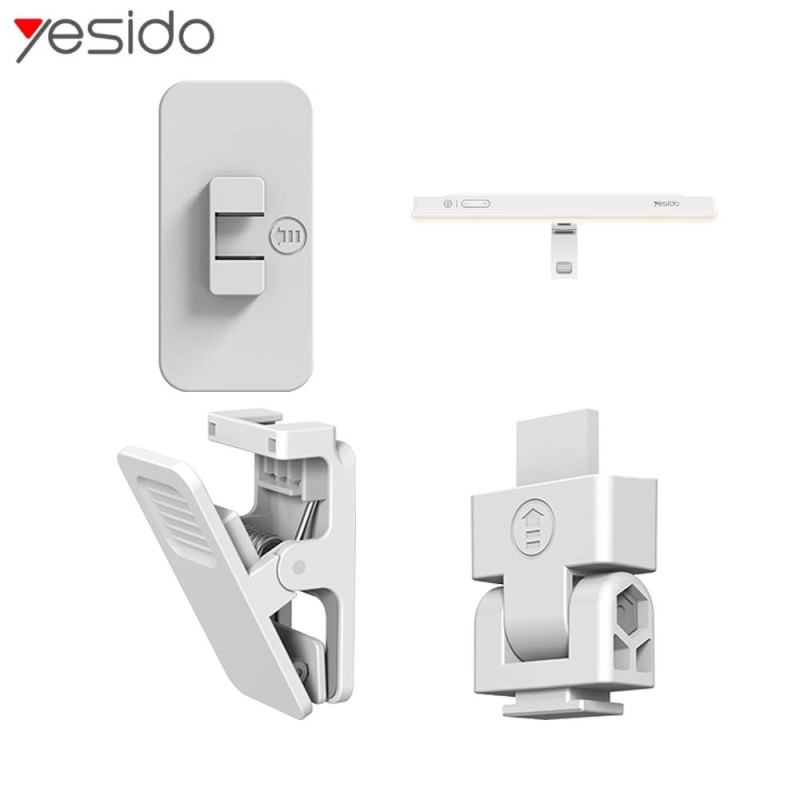 Lampe LED Yesido DH11 Rechargeable USB-C avec Fixations Multiples Blanc
