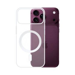 Coque Silicone MagSafe Compatible pour Apple iPhone 17 Pro Max/iPhone 18 Pro Max Transparent
