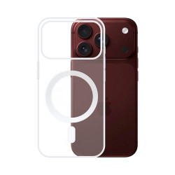 Coque Silicone MagSafe Compatible pour Apple iPhone 17 Pro/iPhone 18 Pro Transparent