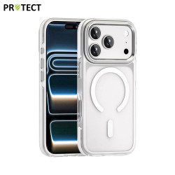 Coque de Protection MagSafe MS01 PROTECT pour Apple iPhone 17 Pro/iPhone 18 Pro Blanc