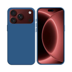 Coque Silicone Compatible pour Apple iPhone 17 Pro/iPhone 18 Pro 20 Bleu Marine