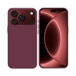 Coque Silicone Compatible pour Apple iPhone 17 Pro/iPhone 18 Pro 67 Prune