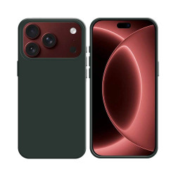 Coque Silicone Compatible pour Apple iPhone 17 Pro Max/iPhone 18 Pro Max 64 Vert Foncé