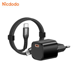 Chargeur Secteur USB-C GaN Mcdodo CH-0082 avec Câble USB-C vers USB-C 30W 1m Noir