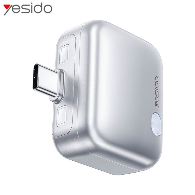 Adaptateur USB-C Yesido CA209 Charge Intelligente & Coupure Automatique 140W Gris