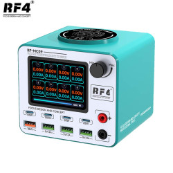Station de Chargement RF4 RF-MC09 avec Voltage Ajustable (4x USB-C + 4x USB + Chargeur sans Fil)