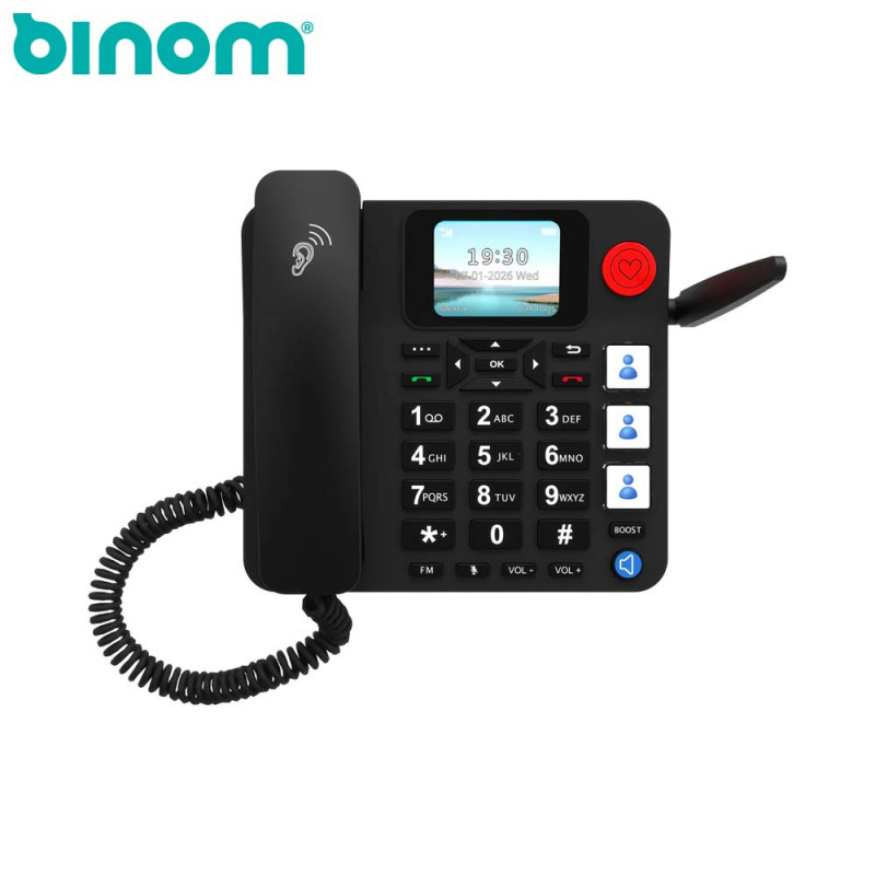 Téléphone Fixe 4G Binom FX1 Noir – PhoneFrance