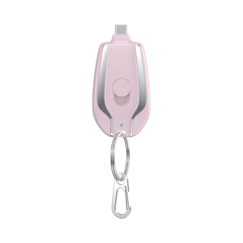 Batterie Bank Porte Clé USB-C 1500mAh Rose – PhoneFrance