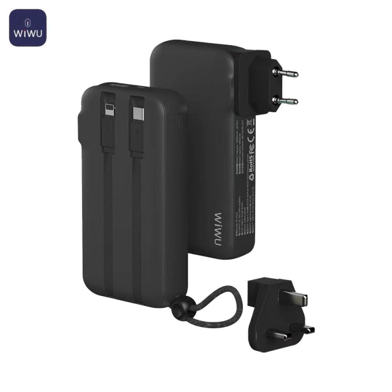 Batterie 3 en 1 (US + UK + EU) 22.5W Noir – PhoneFrance