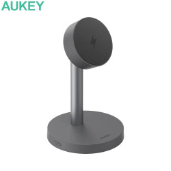 Station Fil AUKEY Qi2.2 MagFusion 1X LC- Gris – PhoneFrance