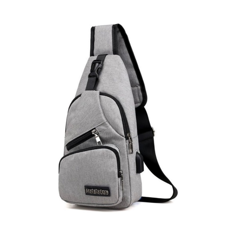 Sac avec Port USB Gris – PhoneFrance