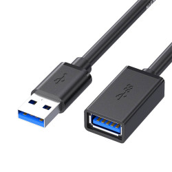 Rallonge USB 3.0 Mâle vers Femelle 0,5m - Noir – PhoneFrance