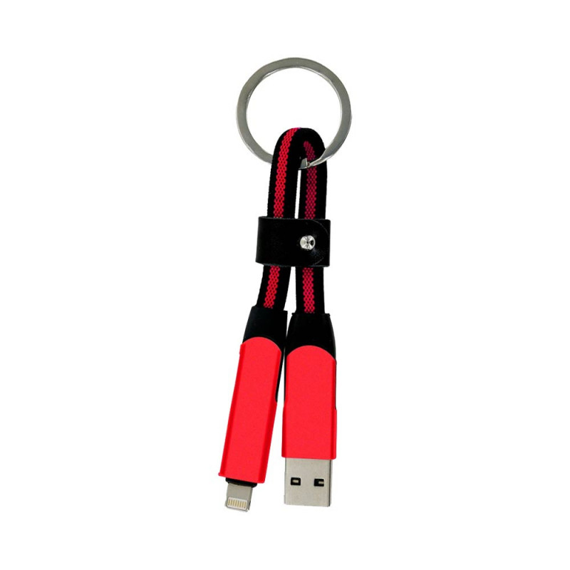 Porte-Clés + 2x USB-C + USB-A) Rouge – PhoneFrance