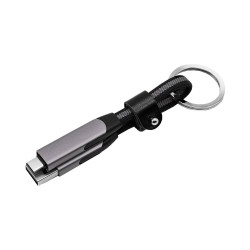Porte-Clés (Lightning + 2x USB-C + USB-A) Gris – PhoneFrance