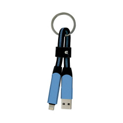 Porte-Clés (Lightning + 2x USB-C + USB-A) Bleu – PhoneFrance