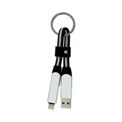 Porte-Clés + 2x USB-C + USB-A) Argent – PhoneFrance