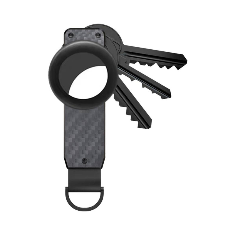 Porte-Clés Emplacement Airtag en Carbone Noir – PhoneFrance