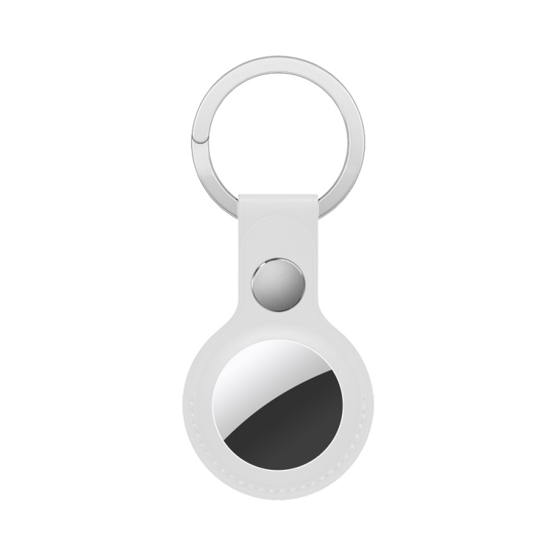 Porte-clés AirTag en Cuir PU (10) Blanc – PhoneFrance