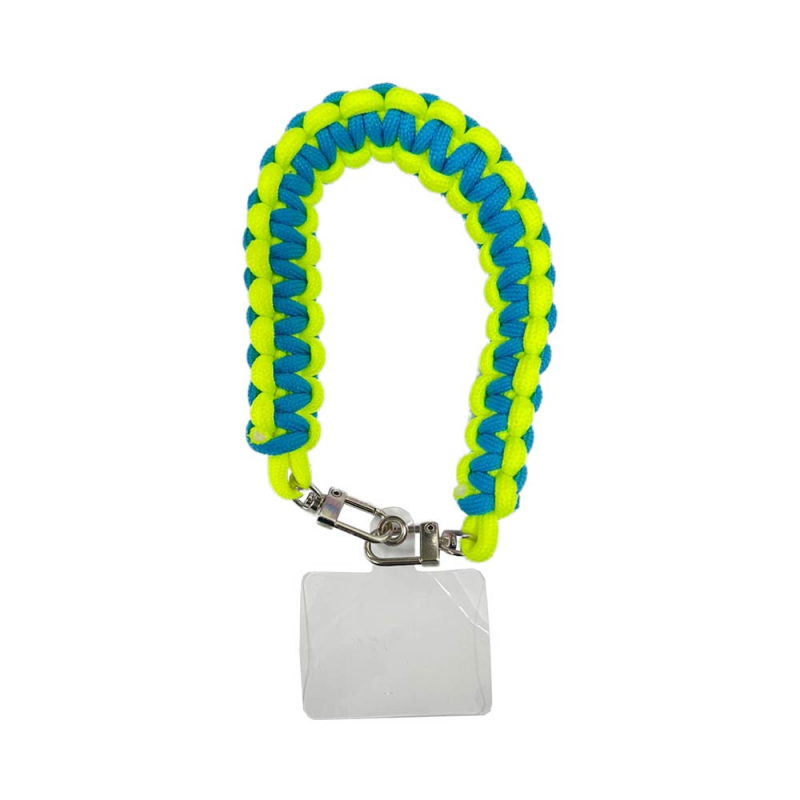 Bracelet pour Smartphone Tressé Jaune et Bleu – PhoneFrance